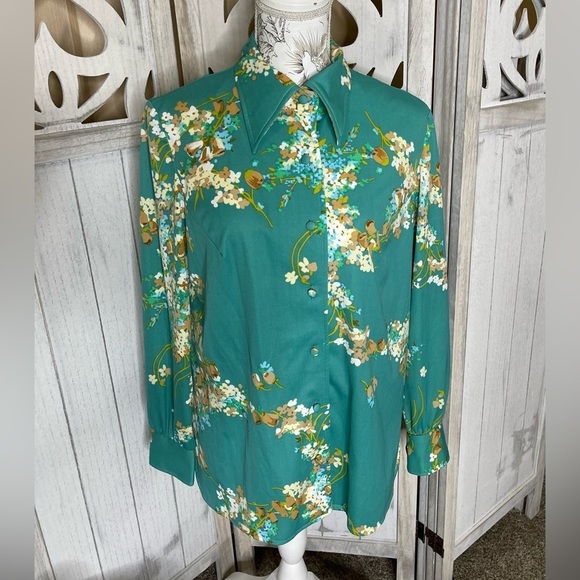 Vintage Lord & Taylor Woman’s Blouse Large Microfloral cottagecore button-up - Picture 1 of 5